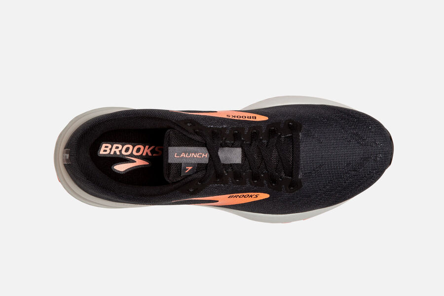 Brooks Israel Launch 7 Road Running Shoes Womens - Black/Orange - FUK-079485